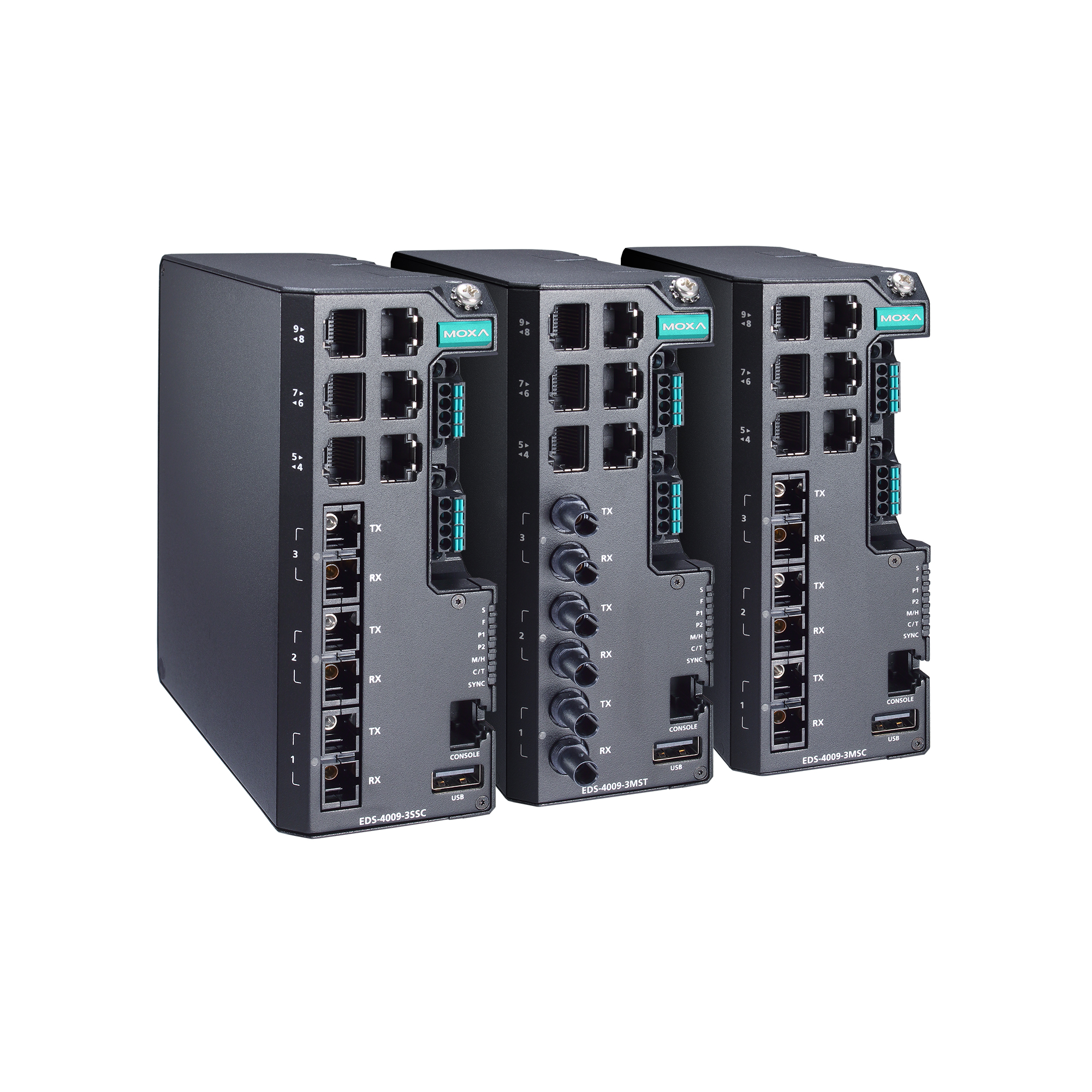 Moxa EDS-4009 Series Right Facing Product Image